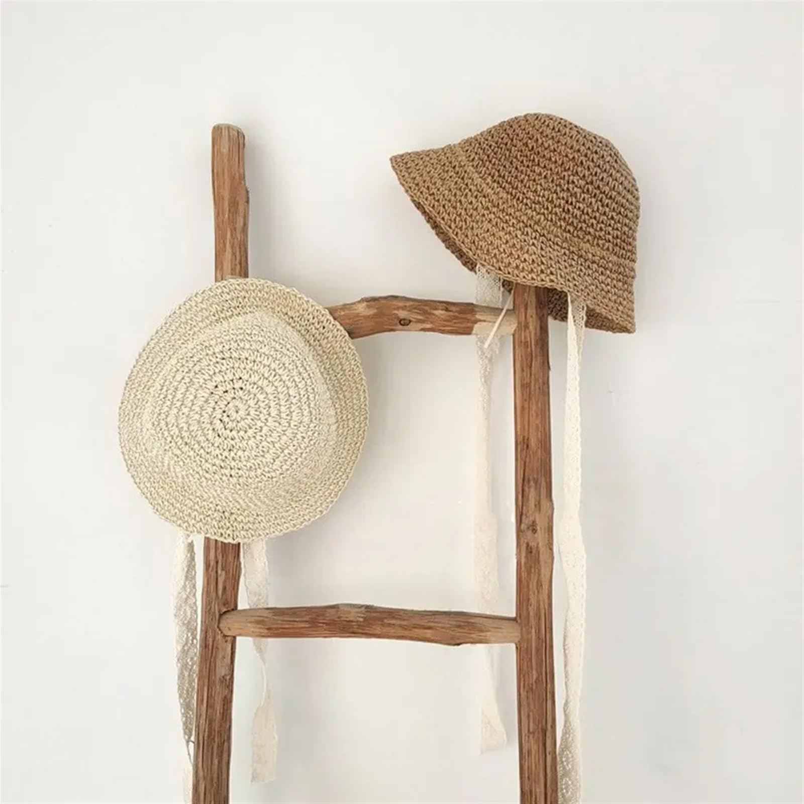 Chapeau de Soleil for Petite Fille, Chapeau de Paille, Chapeau en Dentelle, Chapeau d'été en Paille avec nœud, Chapeau de Plage, Chapeaux de Princesse