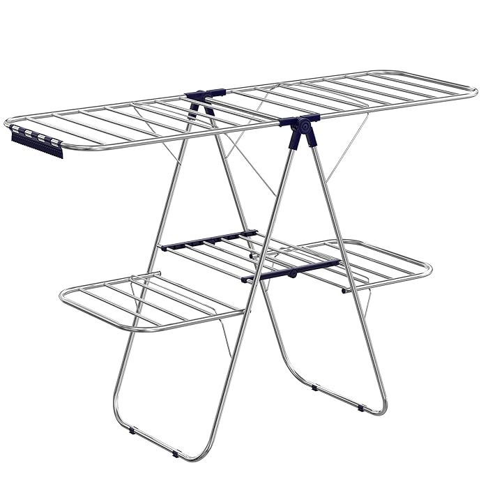 Buy SONGMICS Clothes Drying Rack, Foldable 2Level Laundry Drying Rack