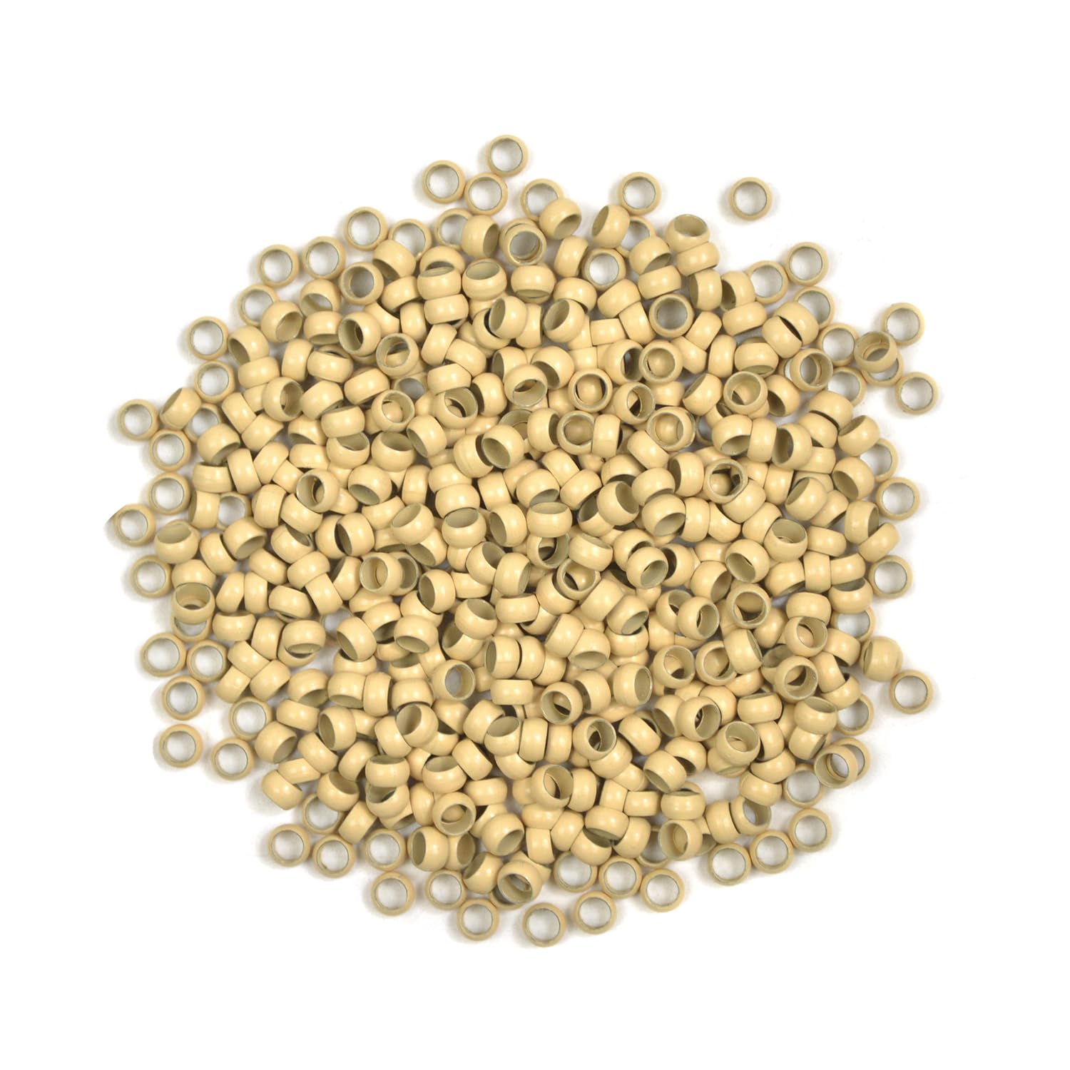 4.0mm Nano Beads Micro Links Copper Nano Rings Hair Beads for Hair Extensions (200Pcs Blonde), 4.0(200 Pcs)