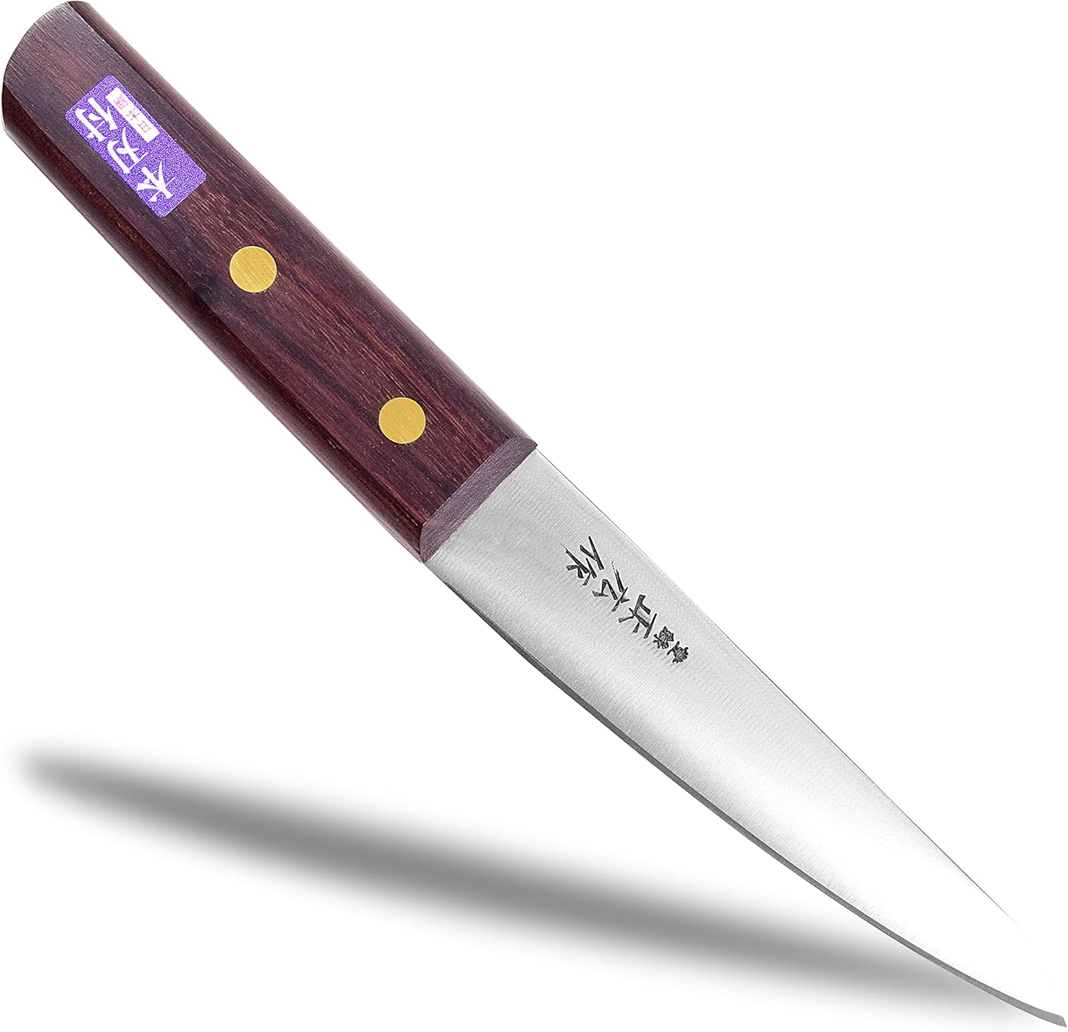 Seki Japan Masahiro Boning Knife Round Type, 150 mm (5.9 inch), honesuki Japanese Carbon Steel Rose Wood Handle