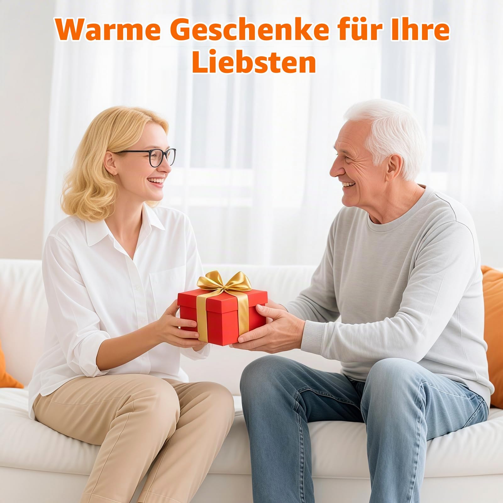 Knie Massagegerät Kabelloser mit 3 Vibration 6 Heizstufen 3 Timer Schwarz