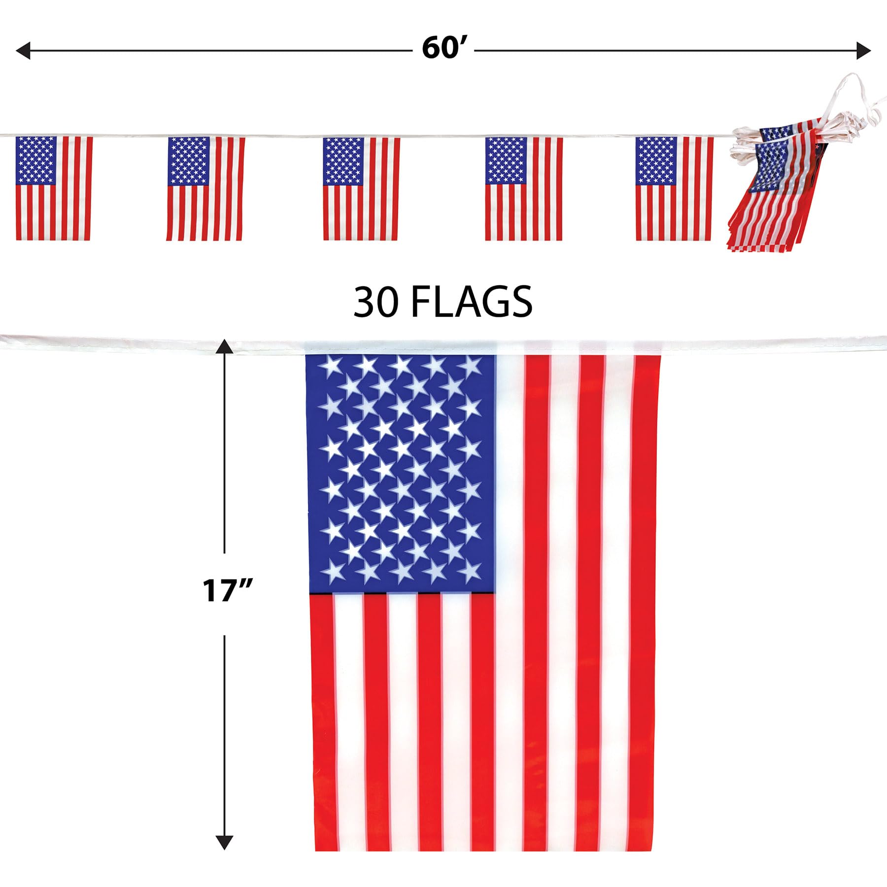Beistle American Flag Pennant Banner