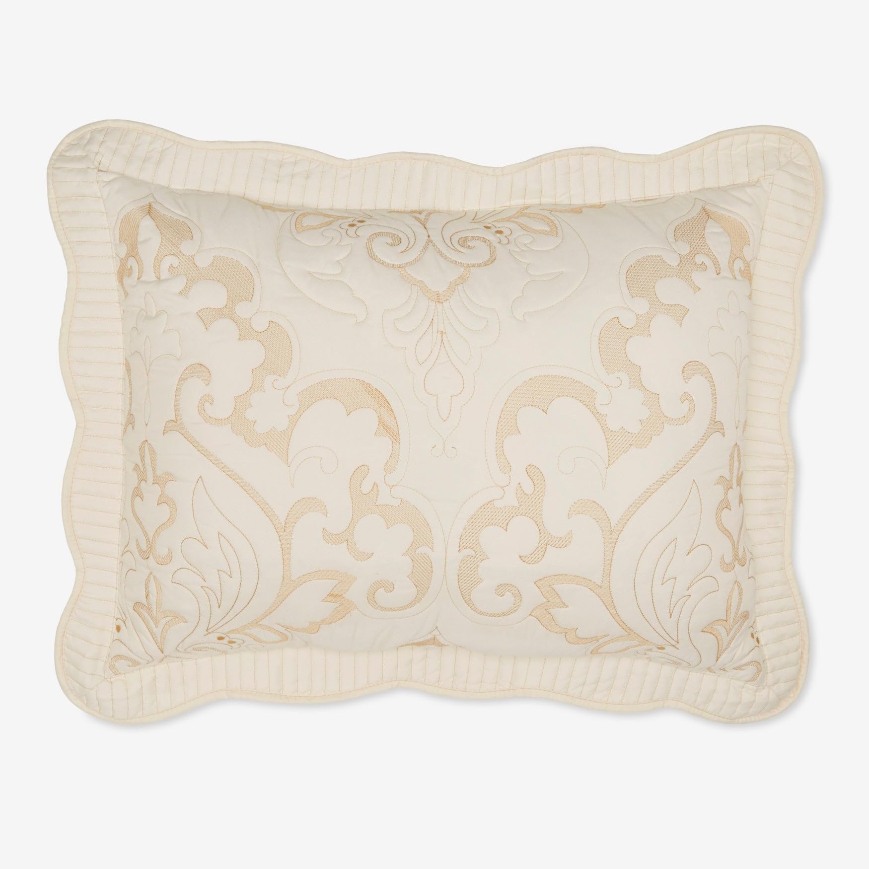 BrylaneHome Amelia Sham - Standard, Ivory