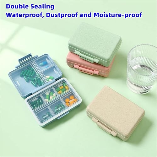 Miniatura 4 de 2023 Nuevo organizador diario de píldoras, 9 compartimentos, pastillero portátil sellado, organizador de píldoras de viaje, pastillero de diseño