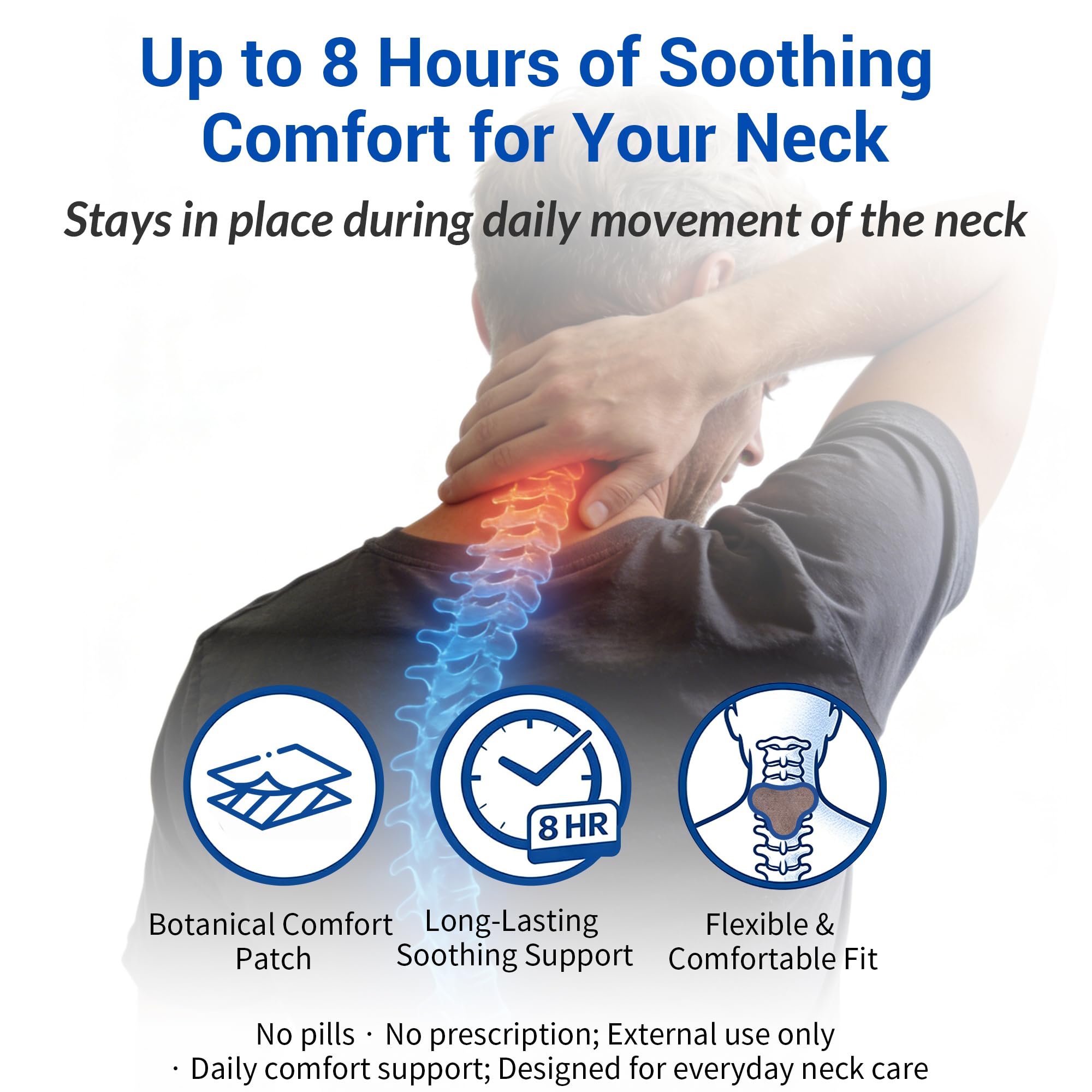 EAYONYUM 100 parches térmicos para el cuello, máxima resistencia para cuello, hombros, rodillas y espalda, calor de larga duración de 8 horas y fuerte adherencia. Se dirigen a las molestias
