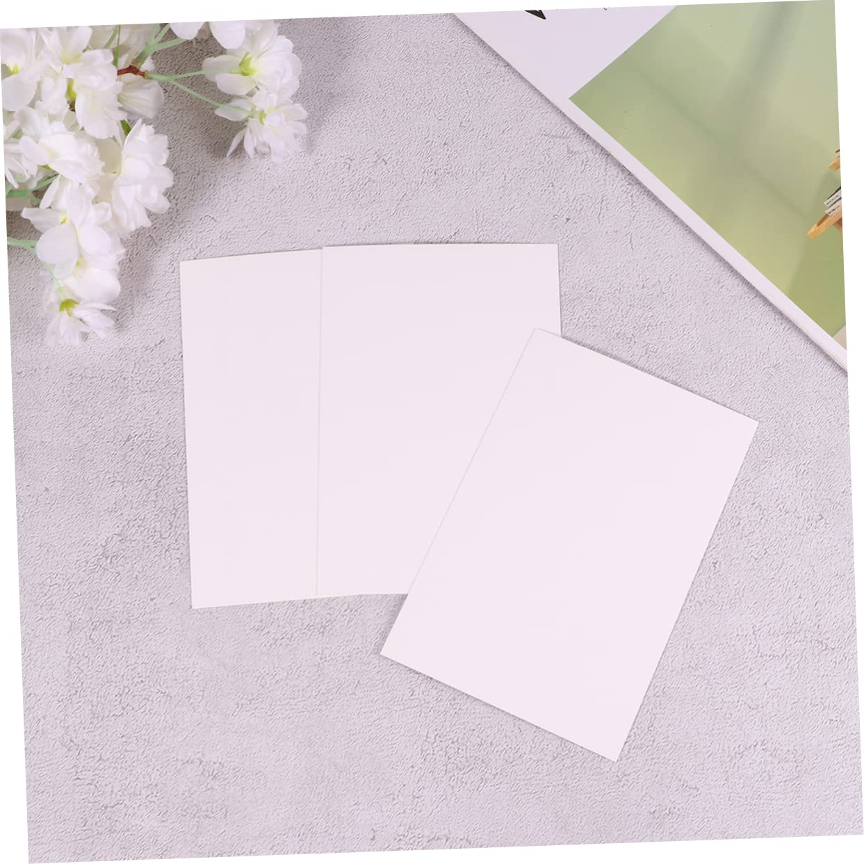 Artibetter Biglietti di Auguri Cartolina Messaggio 100 Pezzi Carta Bianca | Superficie Liscia, per Scrittura Quotidiana e Messaggi, Stile Creativo Classico