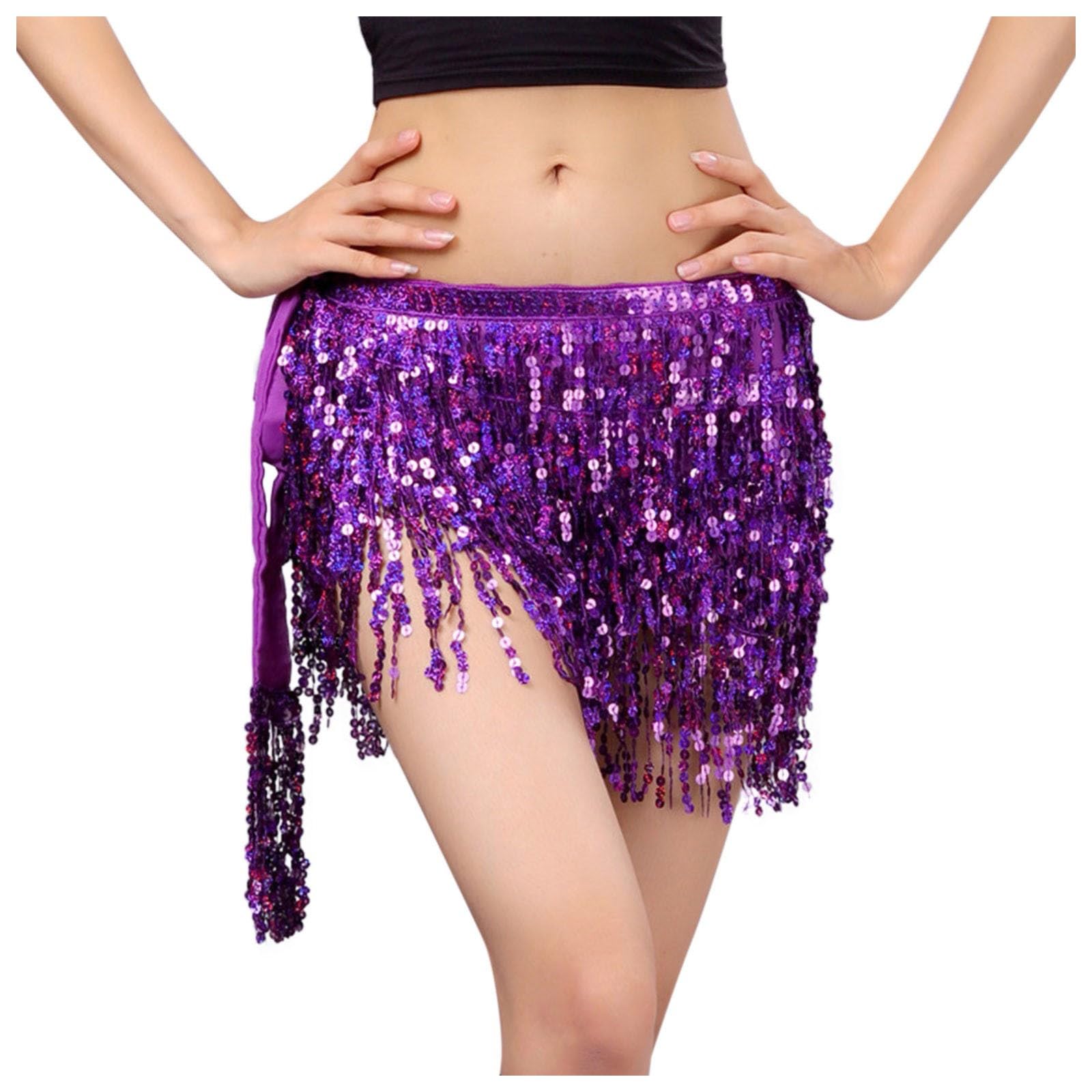 Jupe sequin scintillante effet miroir avec franges dynamiques