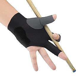 Roaming Breathable Billiard Gloves for Men Left Hand, Elastic Pool Gloves for Shooters Snooker Carom Cue Sport (Gray-Left Hand, Large-X-Large)