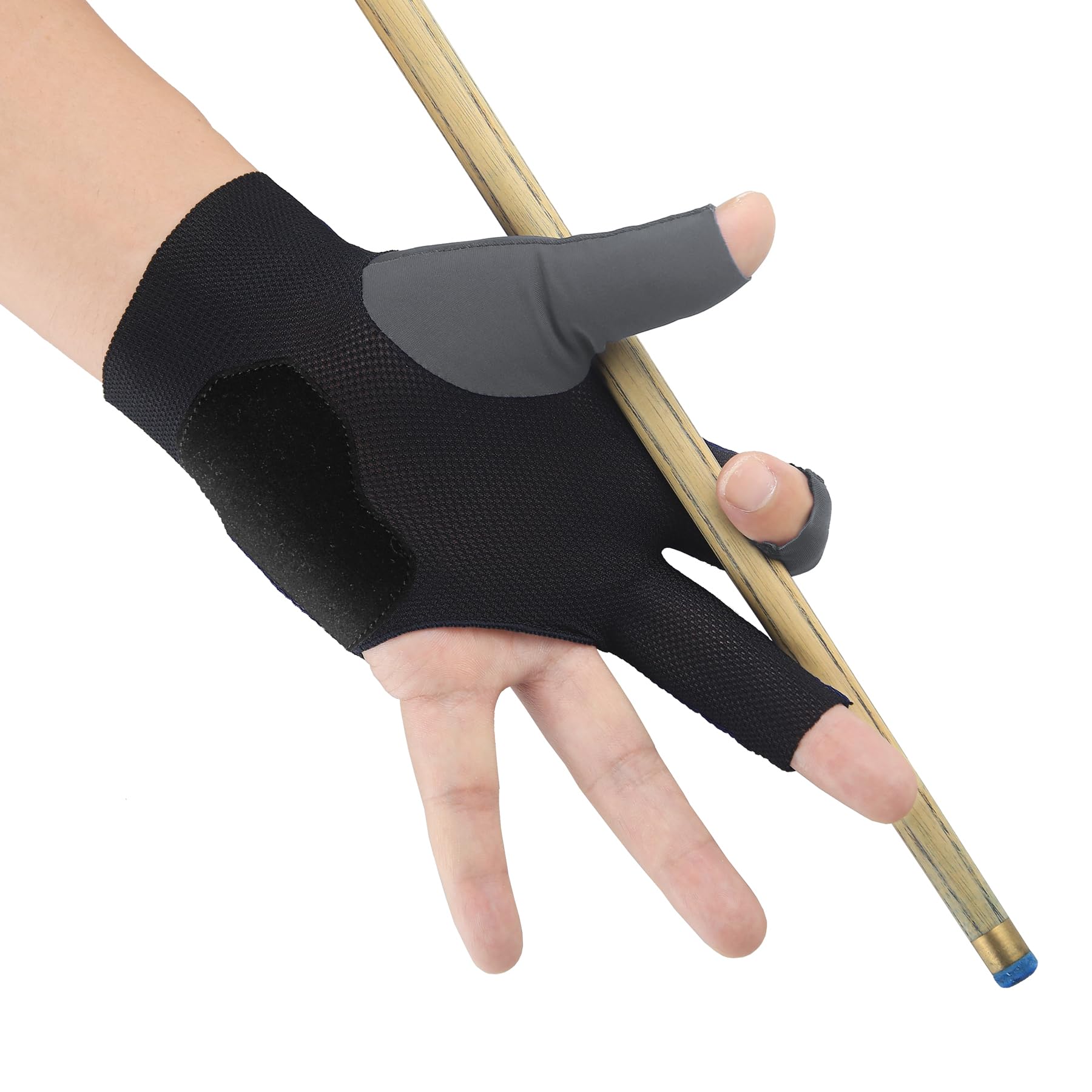 Roaming Breathable Billiard Gloves for Men Left Hand Elastic Pool Gloves for Shooters Snooker Carom Cue Sport (Gray-Left Hand - Image 2