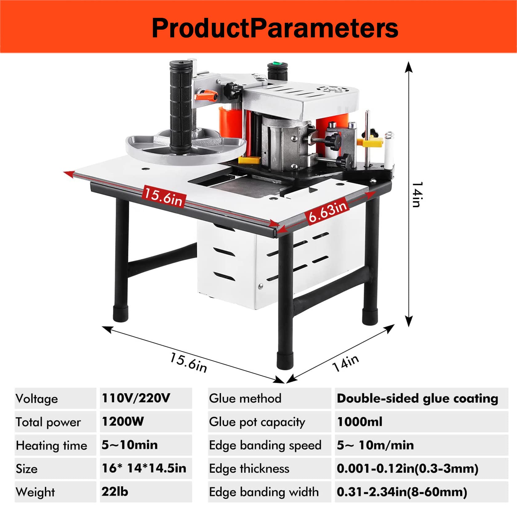 Maszyna do oklejania krawędzi do drewna, Curve Straight Edge Bander Machine Dwustronne klejenie 4-18 m/min, 1200 W Materiały budowlane, Maszyna do oklejania krawędzi PCV Materiały budowlane