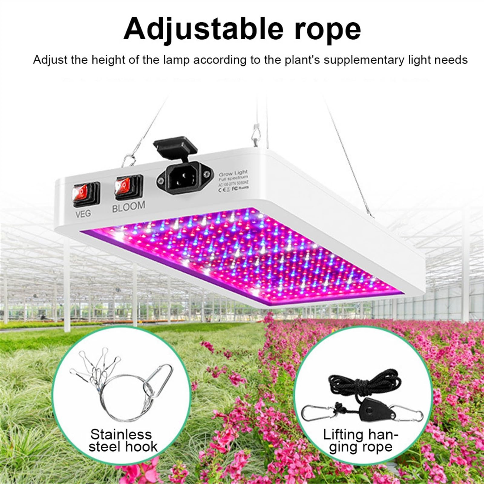 Amazon | 植物育成ライト LED 成長ライト VEG とブルームダブル