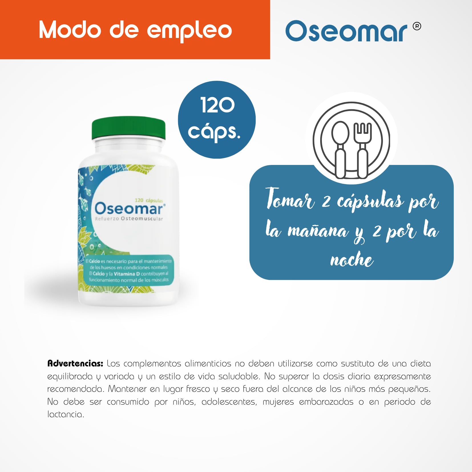 Oseomar, 120 cápsulas
