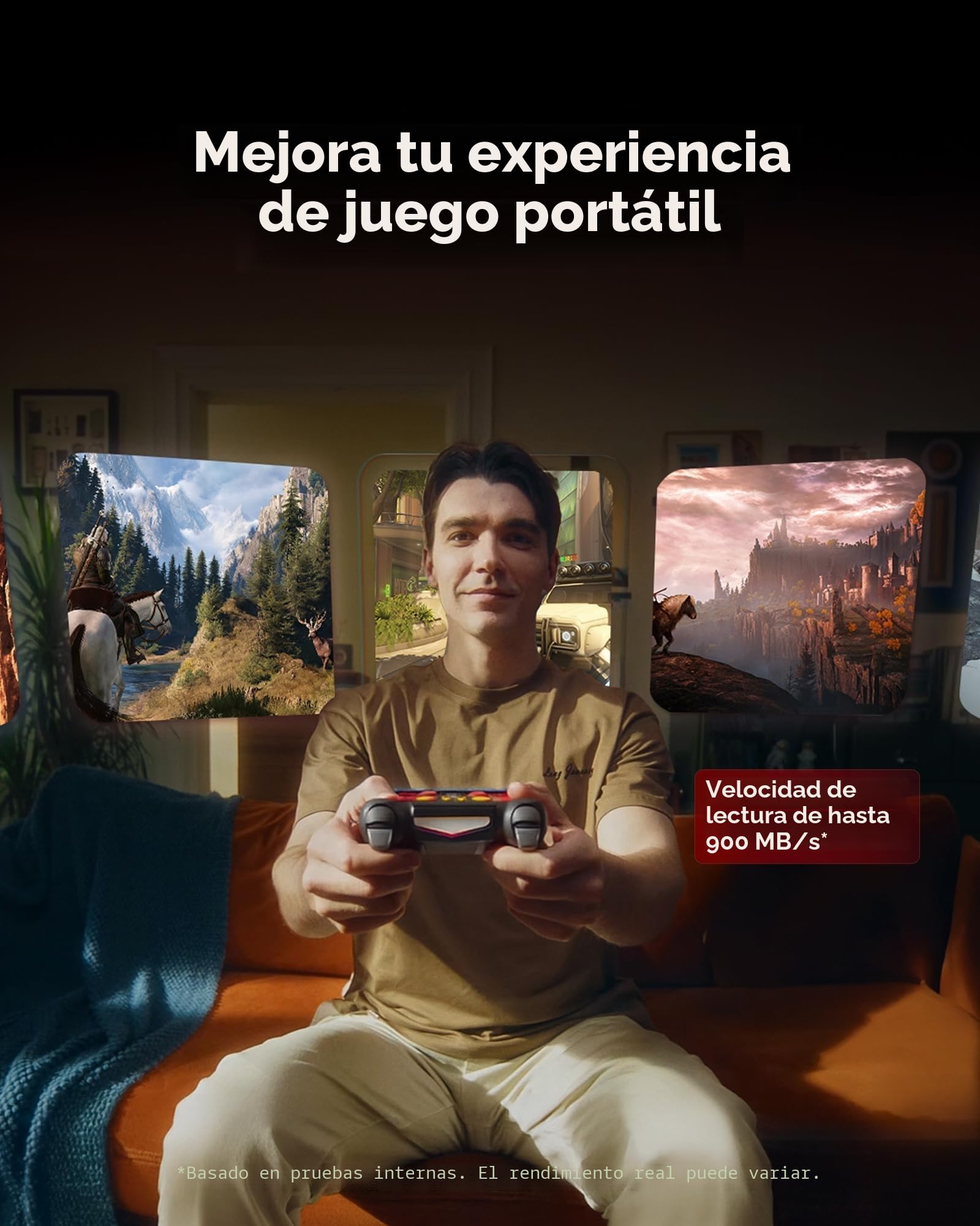 Lexar Play Pro Tarjeta Micro SD Express 512GB, hasta 900MB/s Lectura, 600MB/s Escritura, optimizado para Gaming, Alta Velocidad para Consolas portátiles, Switch, Dispositivos de Juego portátiles