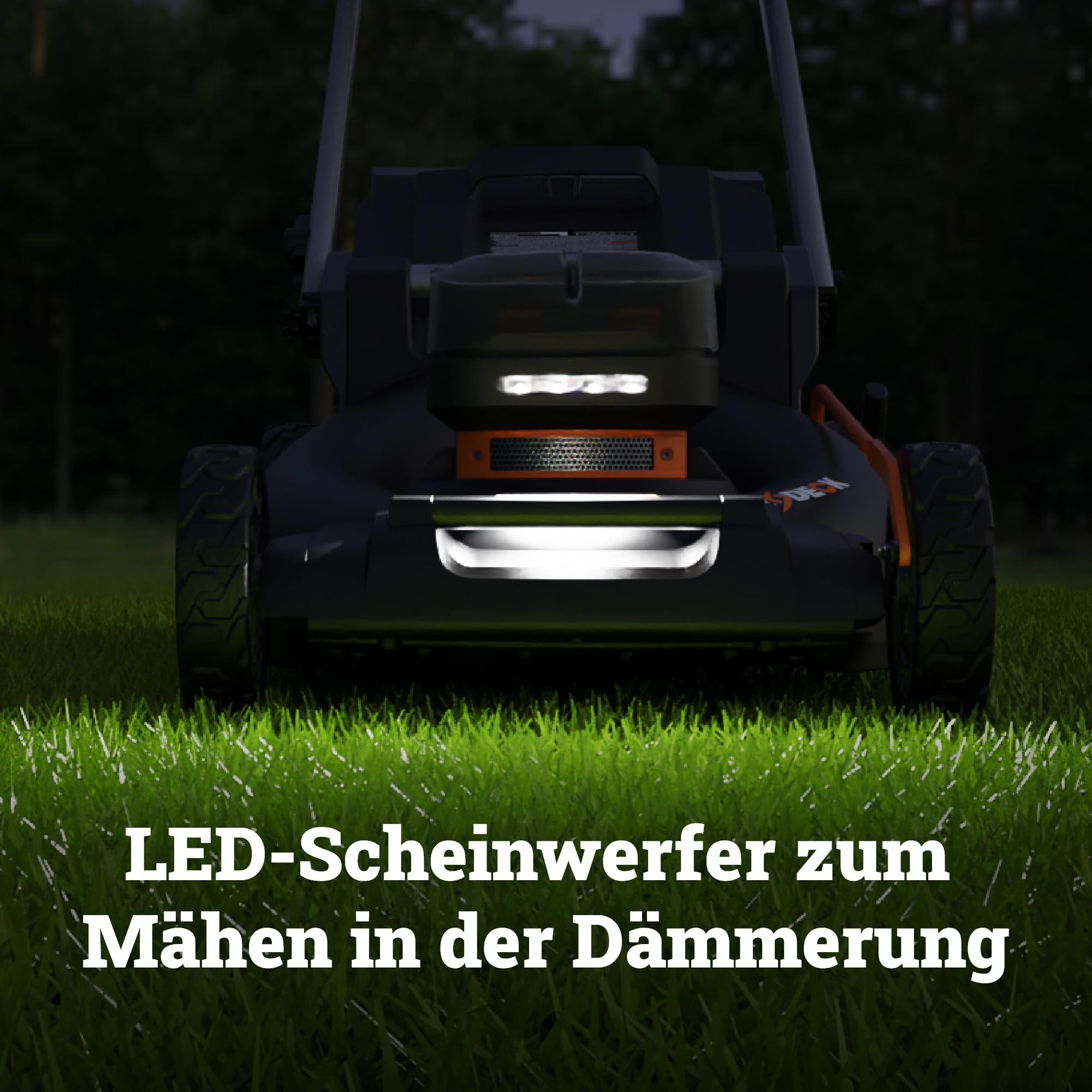 WORX WG760E 40V Akku-Rasenmäher 51cm, bis max.600 m², bürstenloser Motor, 80L Fangkorb, 7-fache Schnitthöhe, Selbstantrieb, IntelliCut & 3-in-1 Funktion, inkl. 2X 5.0Ah Akkus & Dual-Ladestation