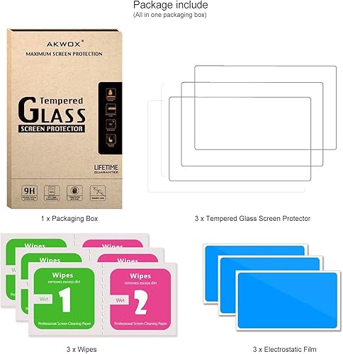 Miniatura 8 de AKWOX Paquete de 3 protectores de pantalla de vidrio templado para Canon EOS 5D MK IV Mark 4, [0.012 in 2.5D alta definición 9H] óptico LCD Premium