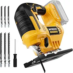 Serra Tico-Tico Sem Fio Para Dewalt, Bateria Máx. De 20 V, Ferramenta De Corte De Serra Tico-Tico Sem Escova, Velocidade Variável De 2900 Rpm, Cortes Chanfrados De 45°, 3 Ações Orbitais, Co