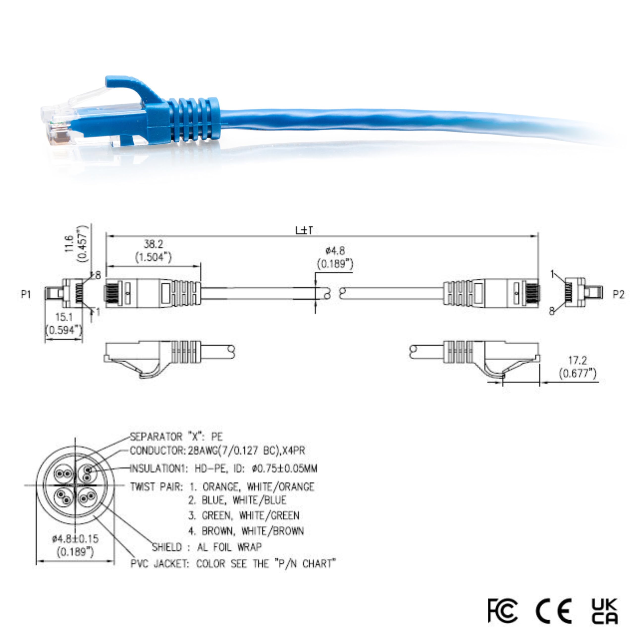 C2G Câble Ethernet ultra flexible CAT6A 3 m Idéal pour routeur, modem, Internet, box WiFi, Xbox, PS5, Smart TV, Sky Q, caméra IP Bleu