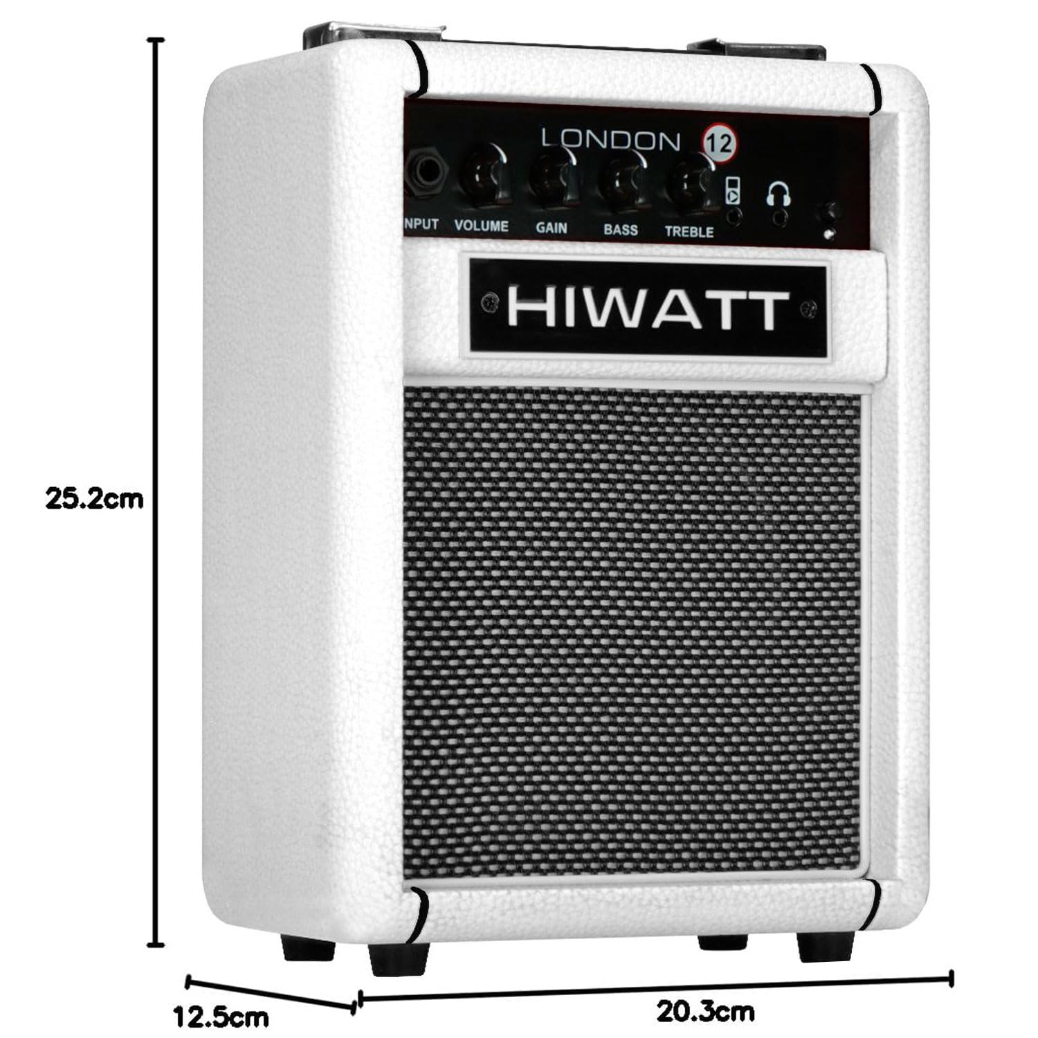 Hiwatt London 12 Combo Gitarren-Verstärker Weiß mit keepdrum Kabel