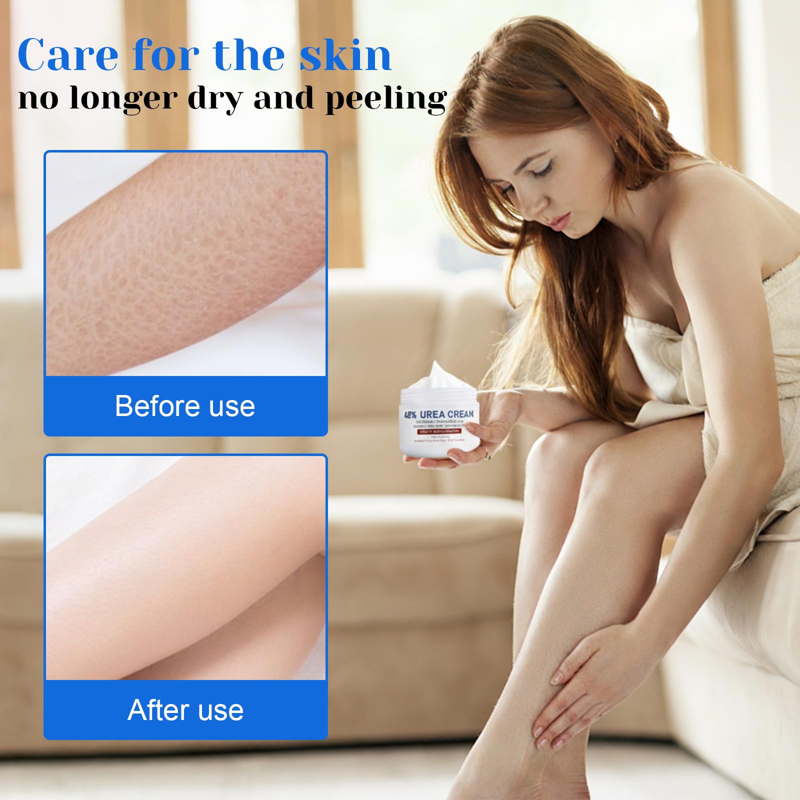Crème à l'Urée 40% pour Pieds Très Secs et Abîmés, Crème Pied Hydratante et Cicatrisante, Emollient Pedicure et Soin Pieds Secs et Abimés pour Talons, Mains et Corps, 150g