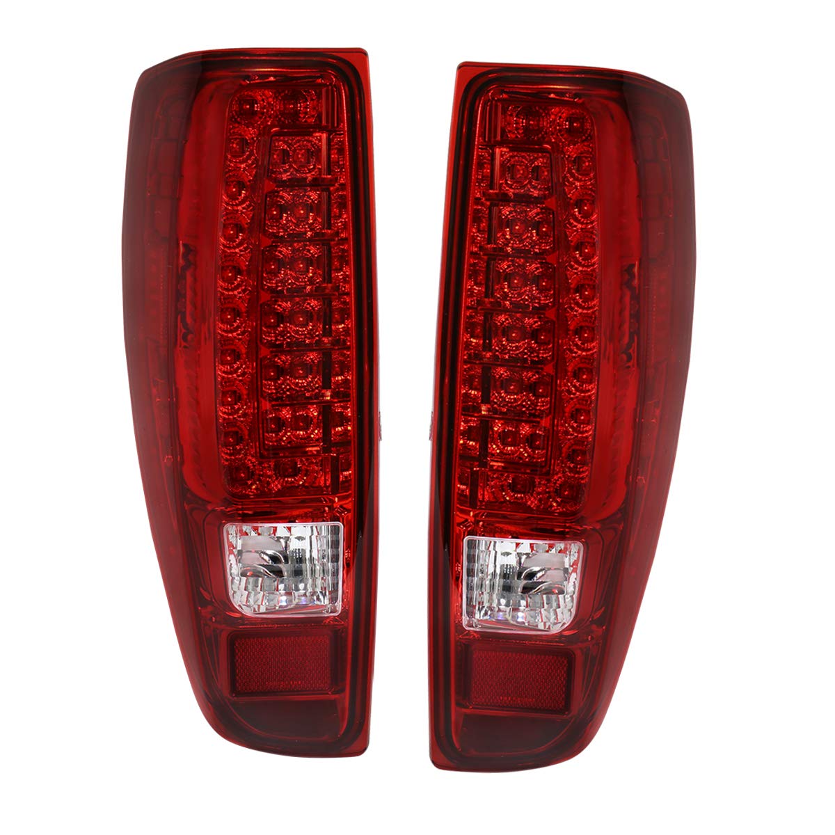 Morakot Racing Compatible/Replacement For 2004-2012 Chevy Colorado / 2004-2012 GMC Canyon Led Tail Lights Chrome Housing/Red Lens