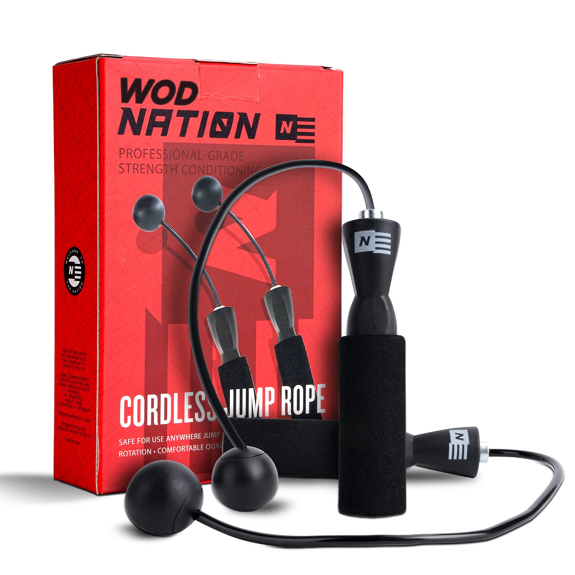 WOD NationRopeless Jump Rope for Men & Women - Cordless Jump Ropes for Fitness