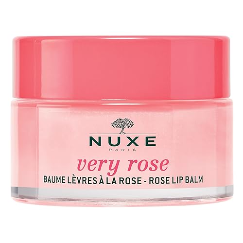 NUXE Very Rose - Bálsamo labial orgánico, tratamiento hidratante 100% natural para labios secos con manteca de karité y cera de abejas, 0.52 onzas