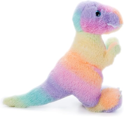 Miniatura 5 de The Petting Zoo T-Rex - Peluche de dinosaurio Ombrez, dinosaurio ZOOLOGEE Rainbow T-Rex juguete de peluche de 12 pulgadas
