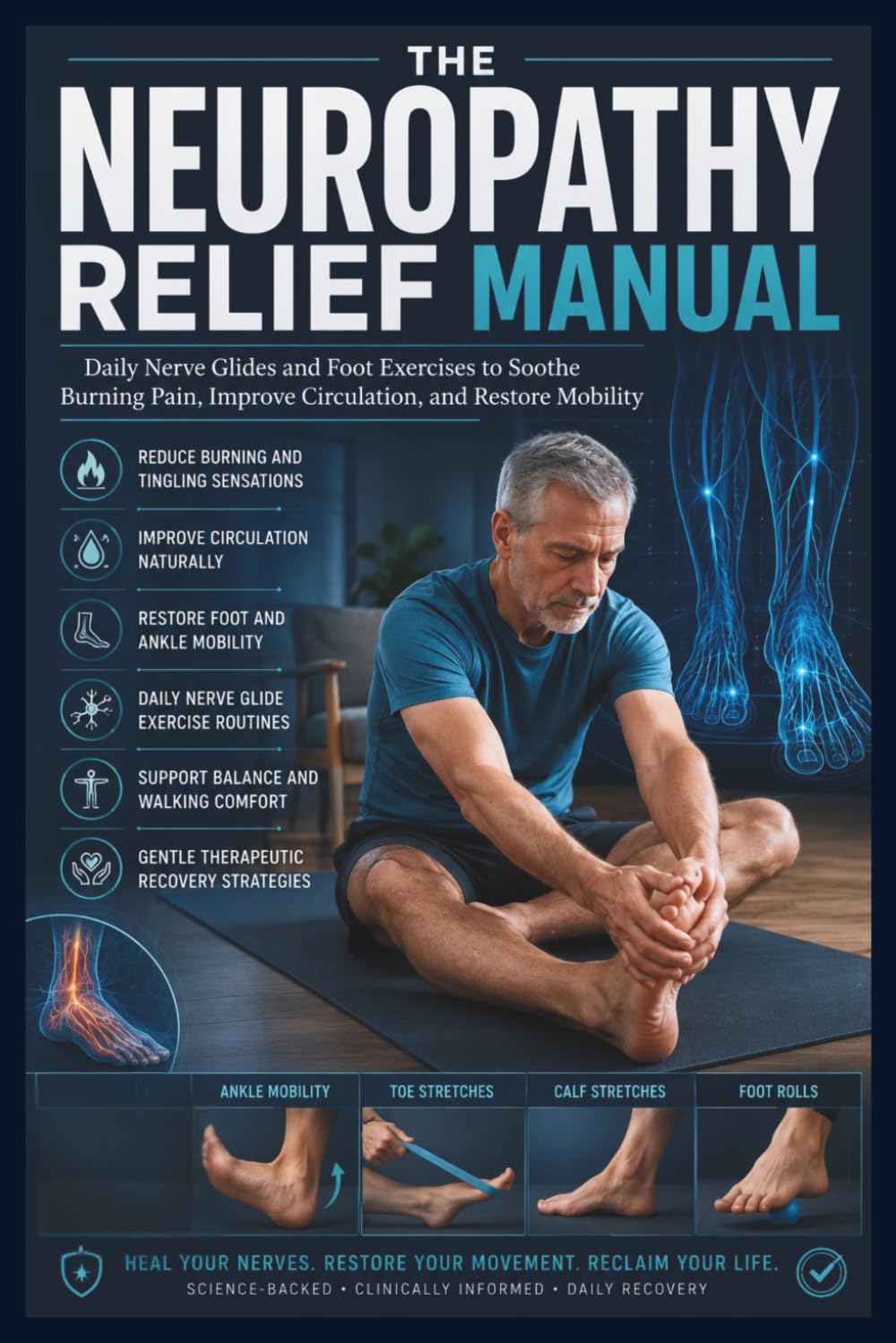 The Neuropathy Relief Manual: Daily Nerve Glides and Foot Exercises to Soothe Burning Pain, Improve Circulation, and Restore Mobility