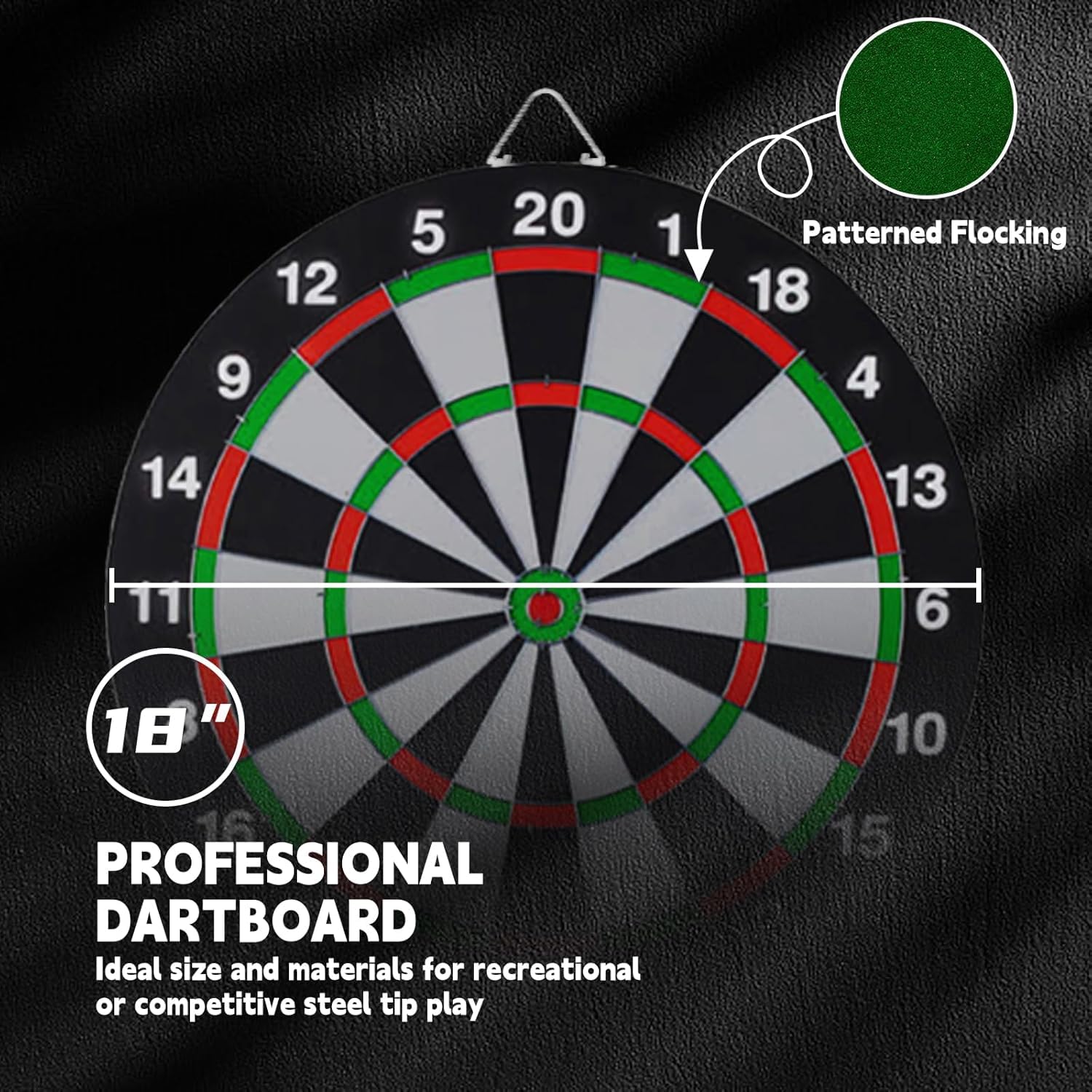 Bersaglio per freccette con supporto, 86-188 cm, regolabile in altezza, bersaglio da 46 cm, robusto tre piedi, design portatile con 6 freccette per viaggi, casa, pub o giochi all'aperto