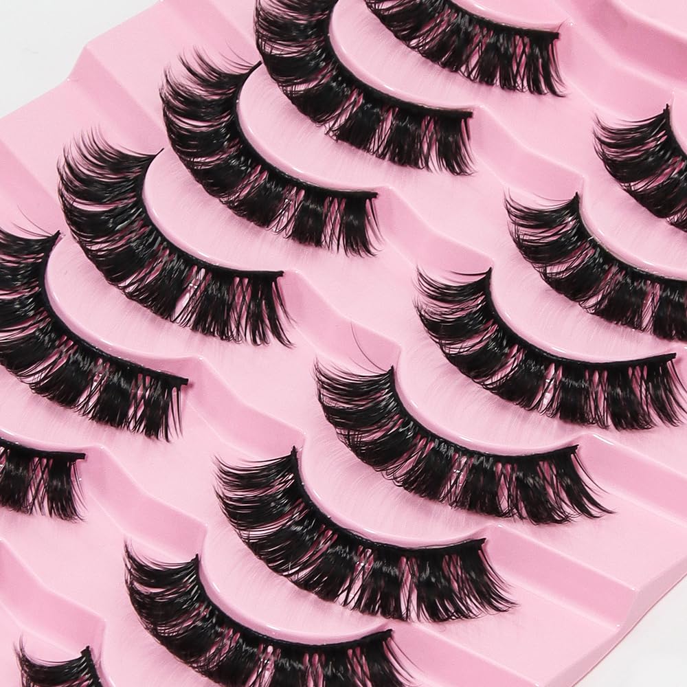AKARA Ciglia finte Naturali 7 Coppie 3D Volume Russo False Mink