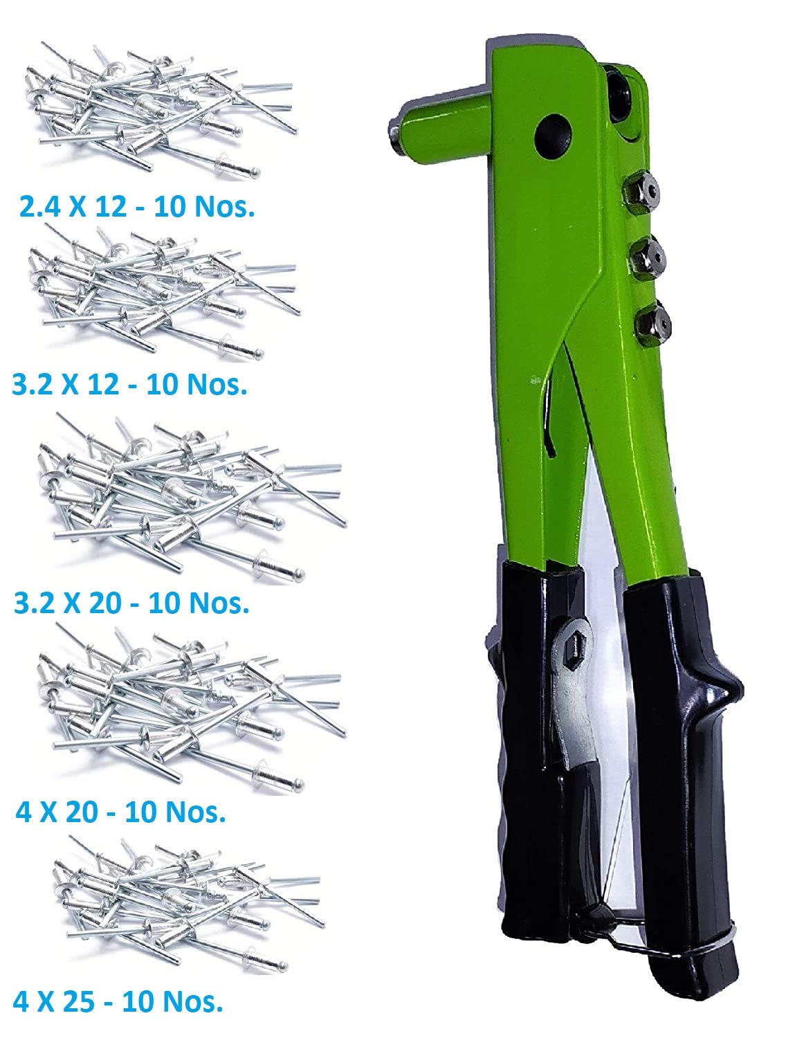 Buy GSK Cut® Non Slip 10" Rivet Gun and Rivets, Riveter Nail Gun, Pop