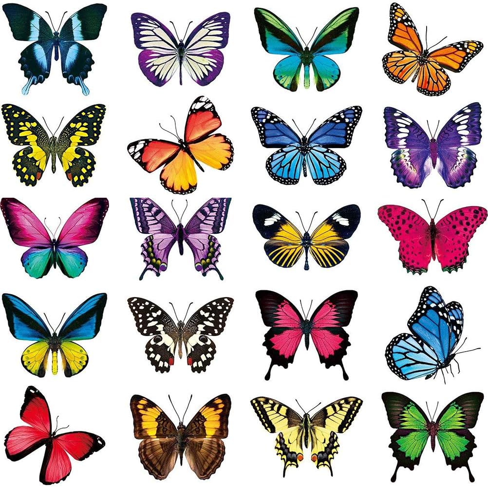 Congci Window Stickers, Anti-Collision Window Stickers, Butterfly Anti-Collision Window Sticks Decals, Reusable Stained Glass Window Film, Translucent Dusty Alarm