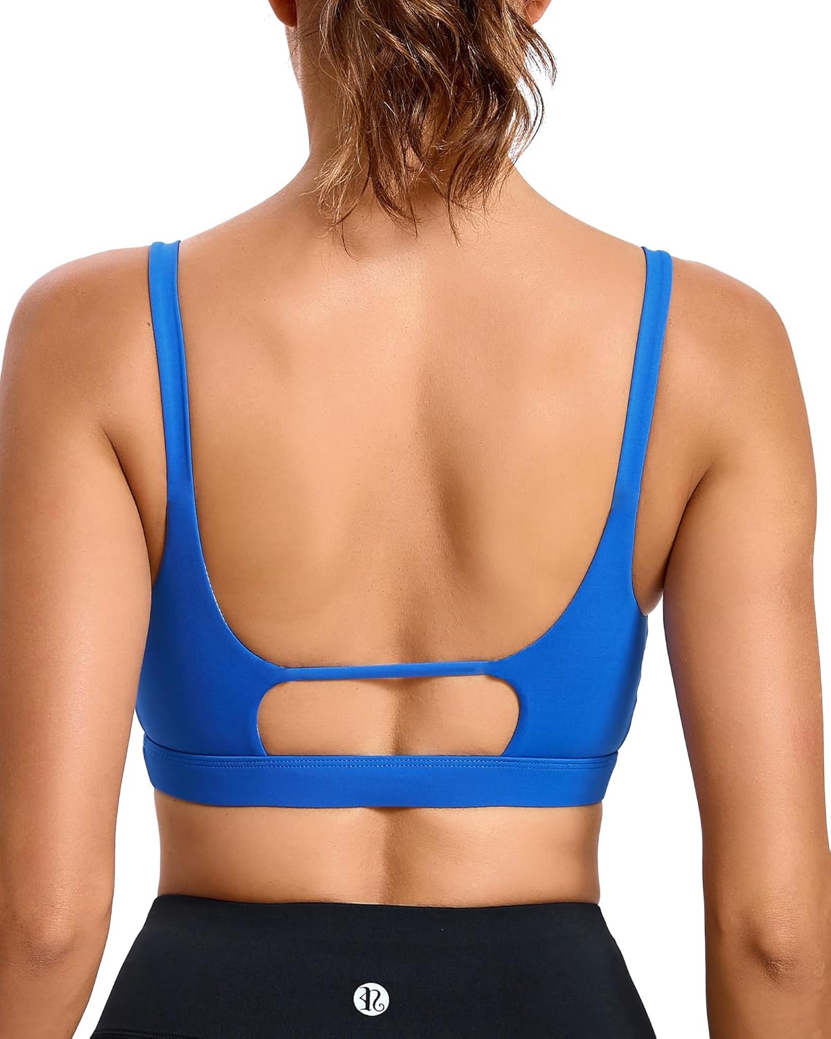 RUNNING GIRL Sports Bras for Women,Square Neck Sports Bra Medium Support Yoga Bra Workout Crop Top with Removable Cups