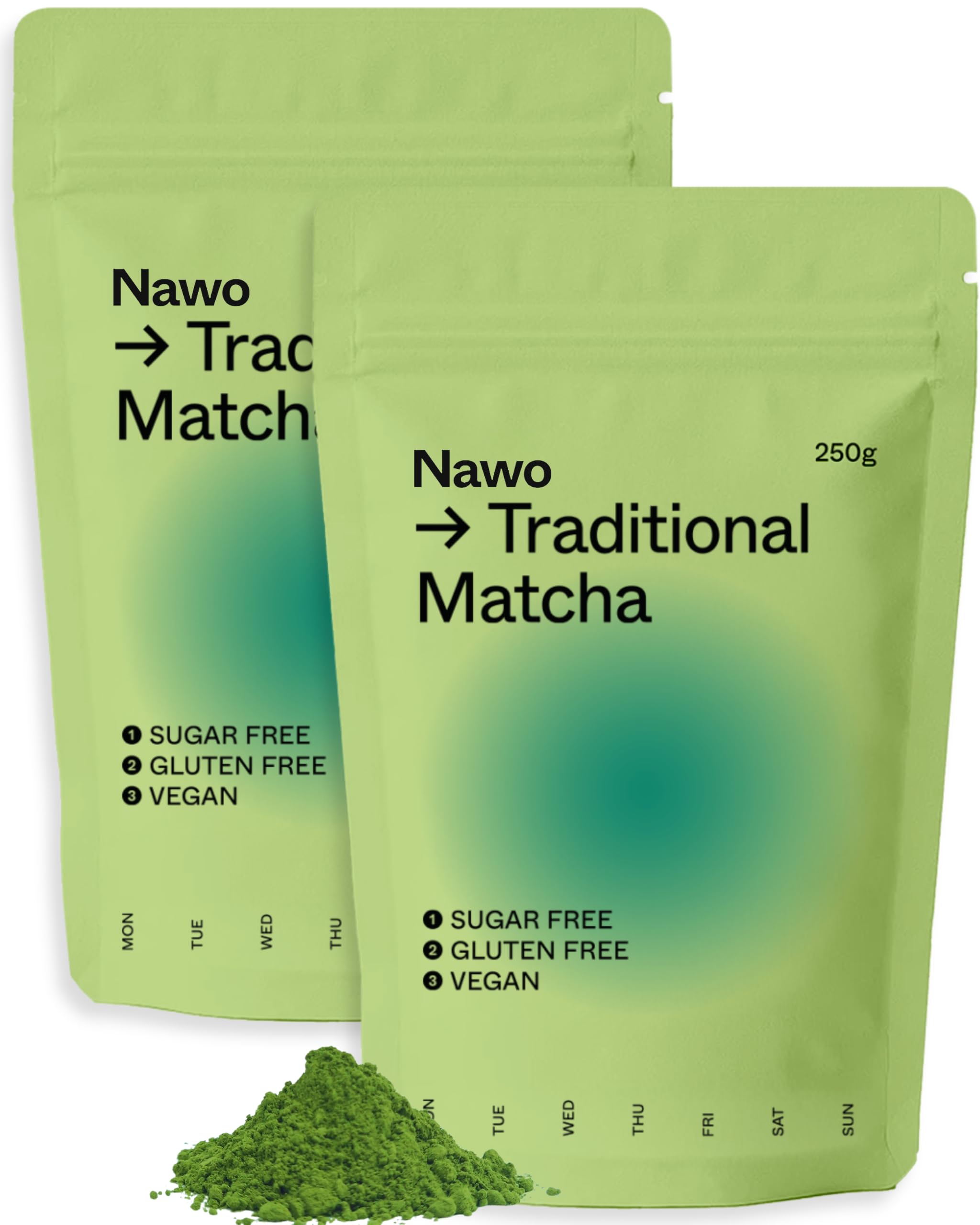 Nawo® Routines Matcha Barista – 250g & 500g & 1kg, Klasa Organiczna Premium, Zielona Herbata Matcha, 100% Naturalna i Ekologiczna, Jakość Profesjonalna (500g)