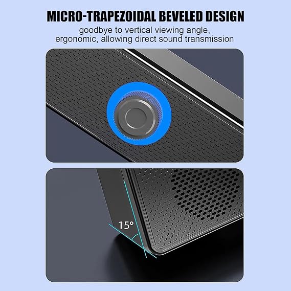 Wireless Soundbar for TV - Desktop Music Playing Device - Home Audio Sound Bars | for Movie Enthusiasts Music Listeners Sports Fans Gamers Apartment Home Theater Living Room Bedroom Study