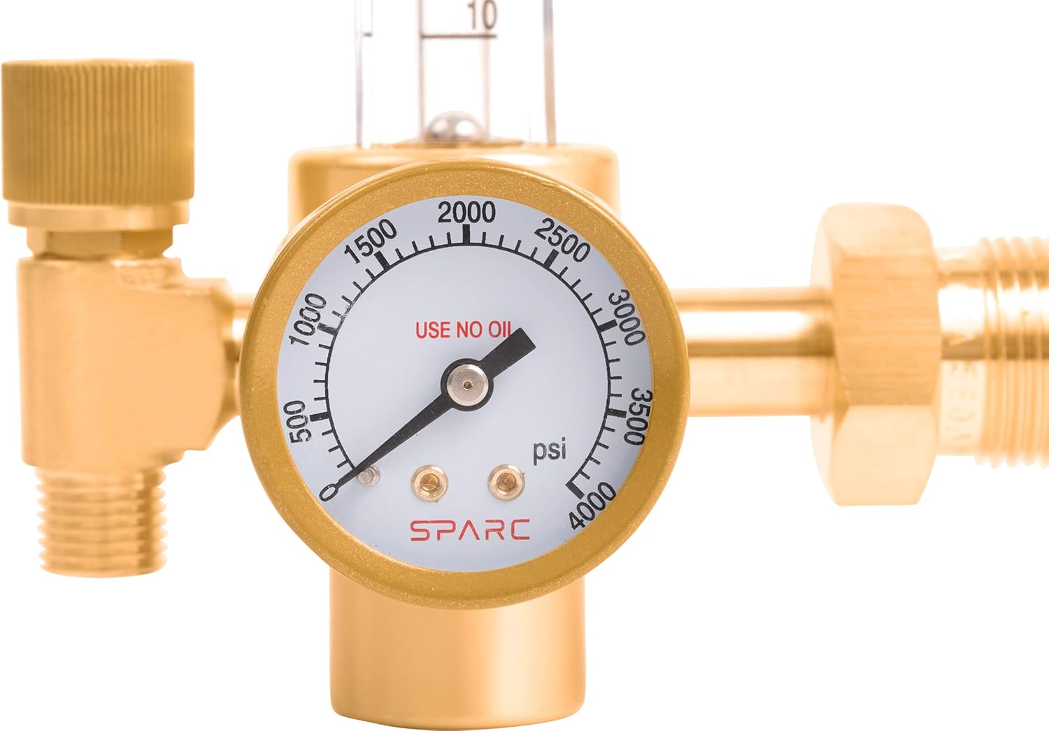 SPARC Argon Regulator & Flow Meter - Welding Gas Regulator for MIG Welding & TIG Welding 0-70CFH CGA580 LIFETIME USA WARRANTY