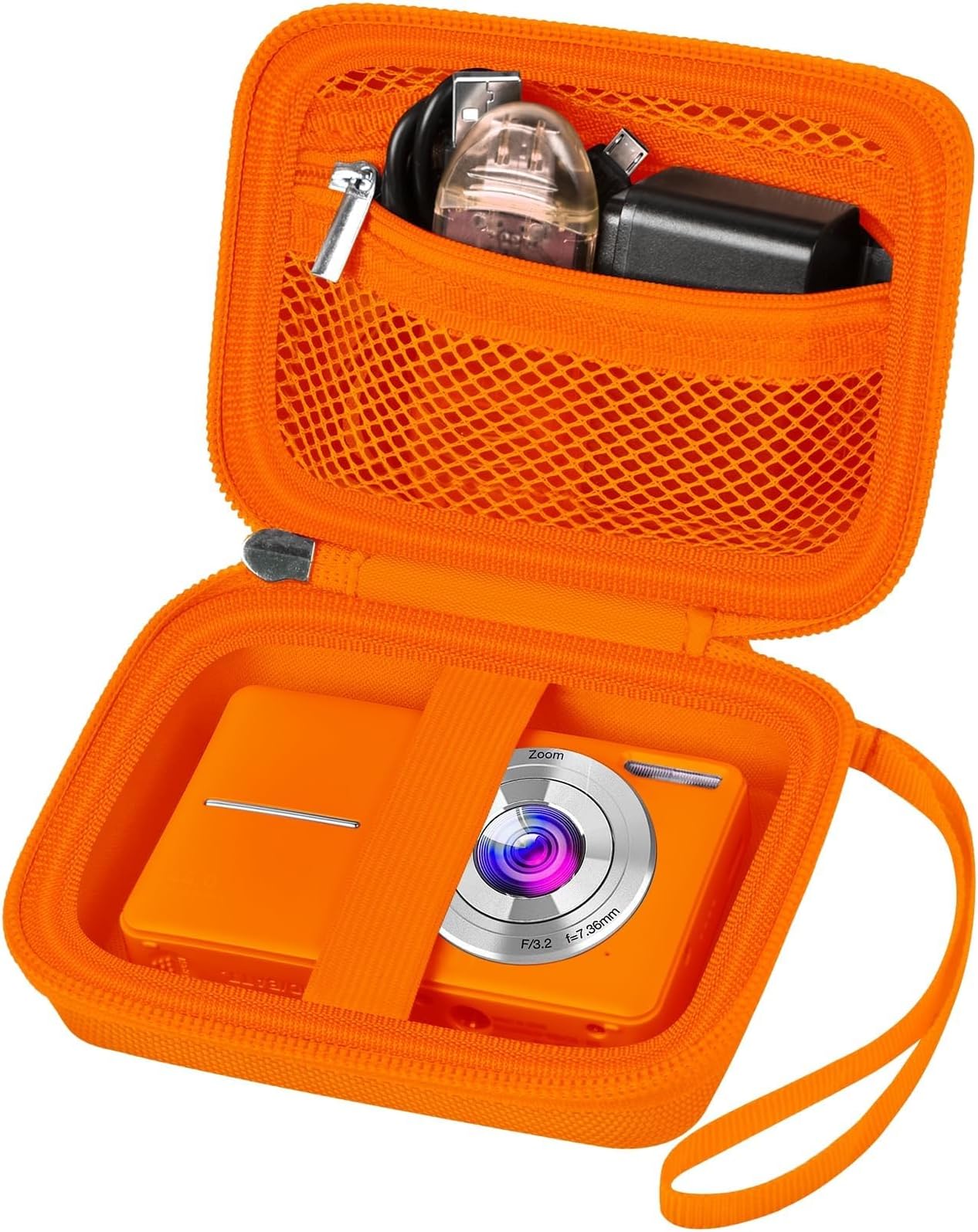 ALKOO Digital Camera Case for CAMKORY, Camera Pouch for KODAK Pixpro -Orange