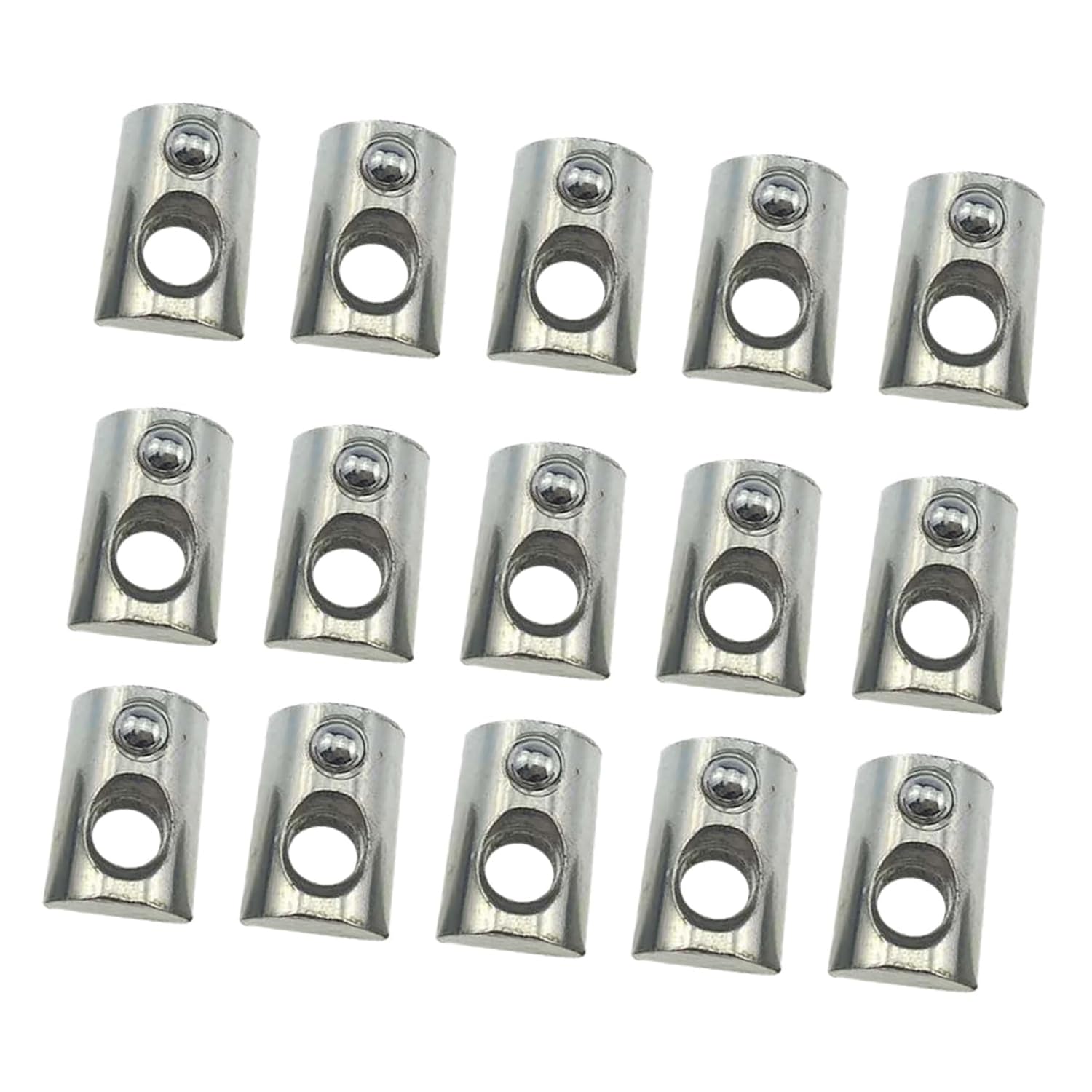 100pcs Carbon Steel T-nut for Aluminum Profile Precision Tapped Nut Easy Installation High Hardness Elastic for Printers and Projects
