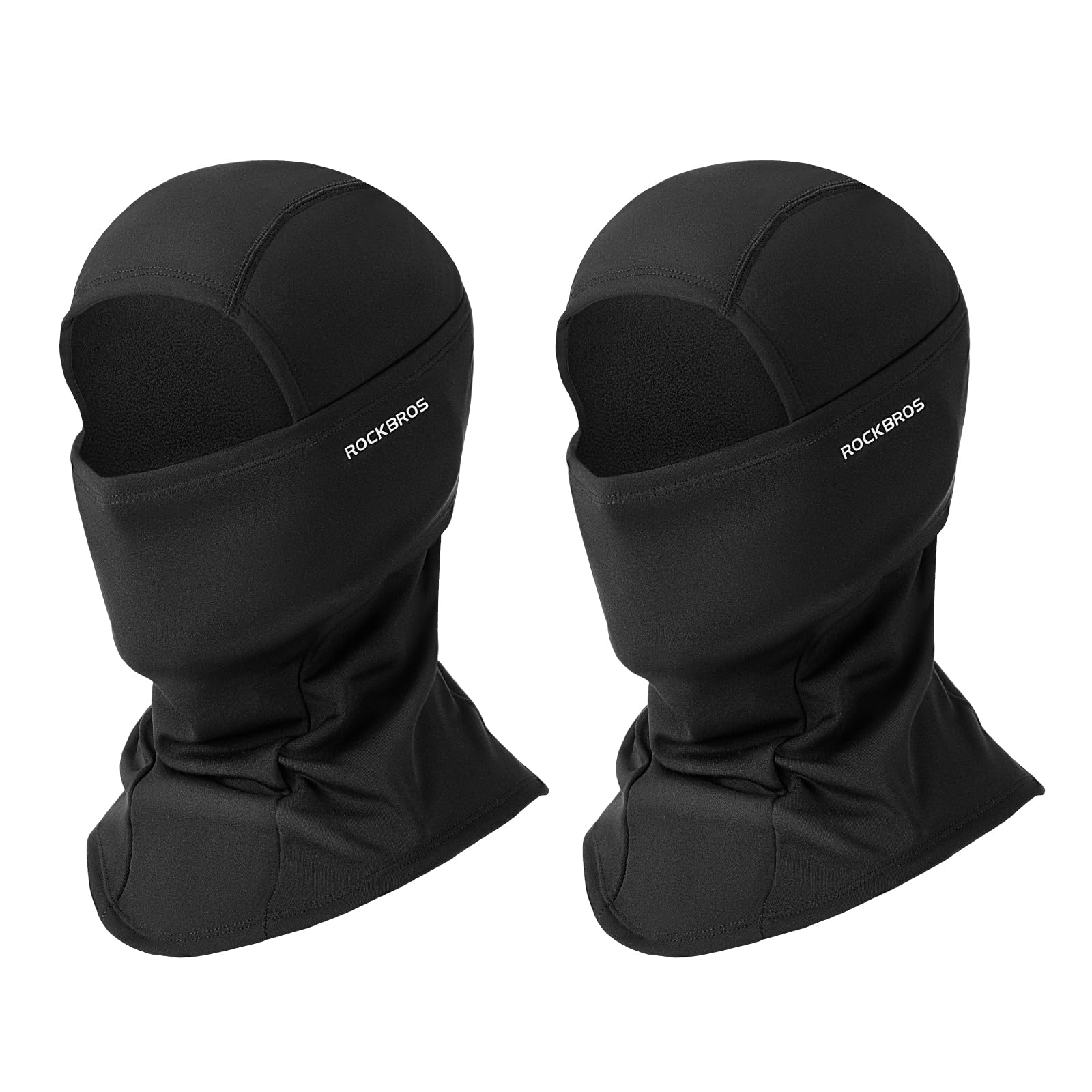 ROCKBROS Sturmhaube Herbst/Winter Thermo Balaclava für Outdoorsports Radfahren Skifahren Snowboard Reflektierend Winddicht Anti-Staub Atmungsaktiv für Damen Herren 2 PCS