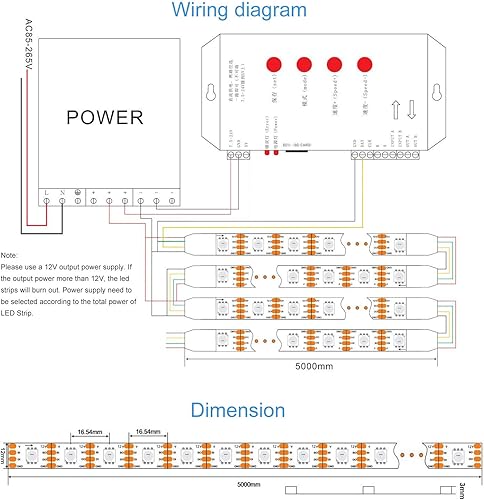 Vista 13 de ALITOVE WS2815 12V WS2812B Tira de luz LED RGB direccionable 16.4 ft 150 LED WS2813 12V programable de color de ensueño LED Pixel Tira de señal