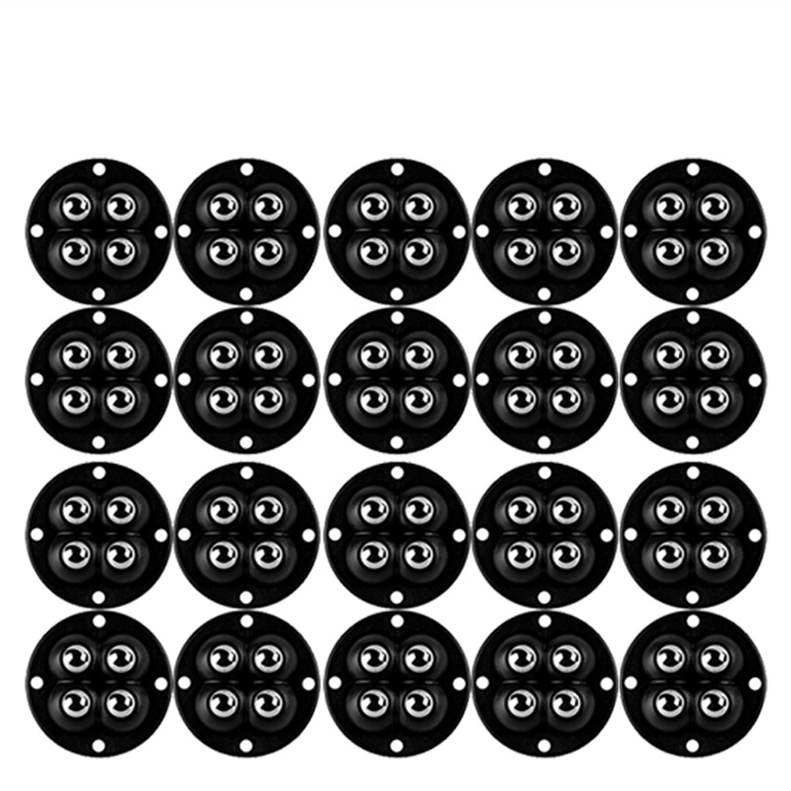 GYRAZXS Self Adhesive Swivel Casters 4 Pack 360° Rotating Wheels for Furniture & Heavy Duty Trash Cans Mini Universal Caster Wheel Set (Black 12PCS)