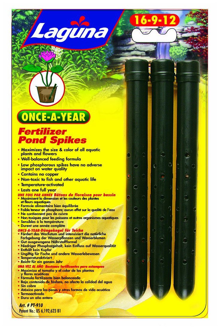 Laguna Once-A-Year Mini Fertilizer Spike Aquatic Plant, Pack of 3