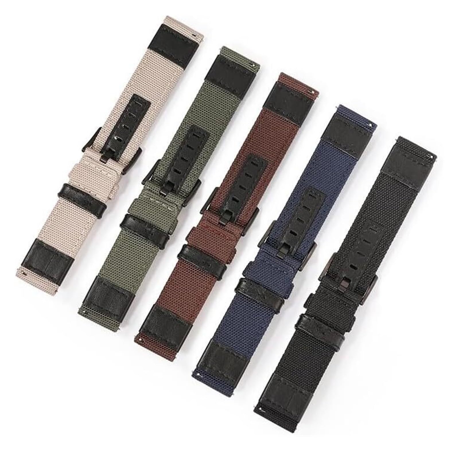 Remplacement du bracelet de la montre intelligente Bracelet de montre en Nylon 20/22mm, toile à dégagement rapide, Bracelet de Sport, remplacement universel, Bracelet de montre en nylon