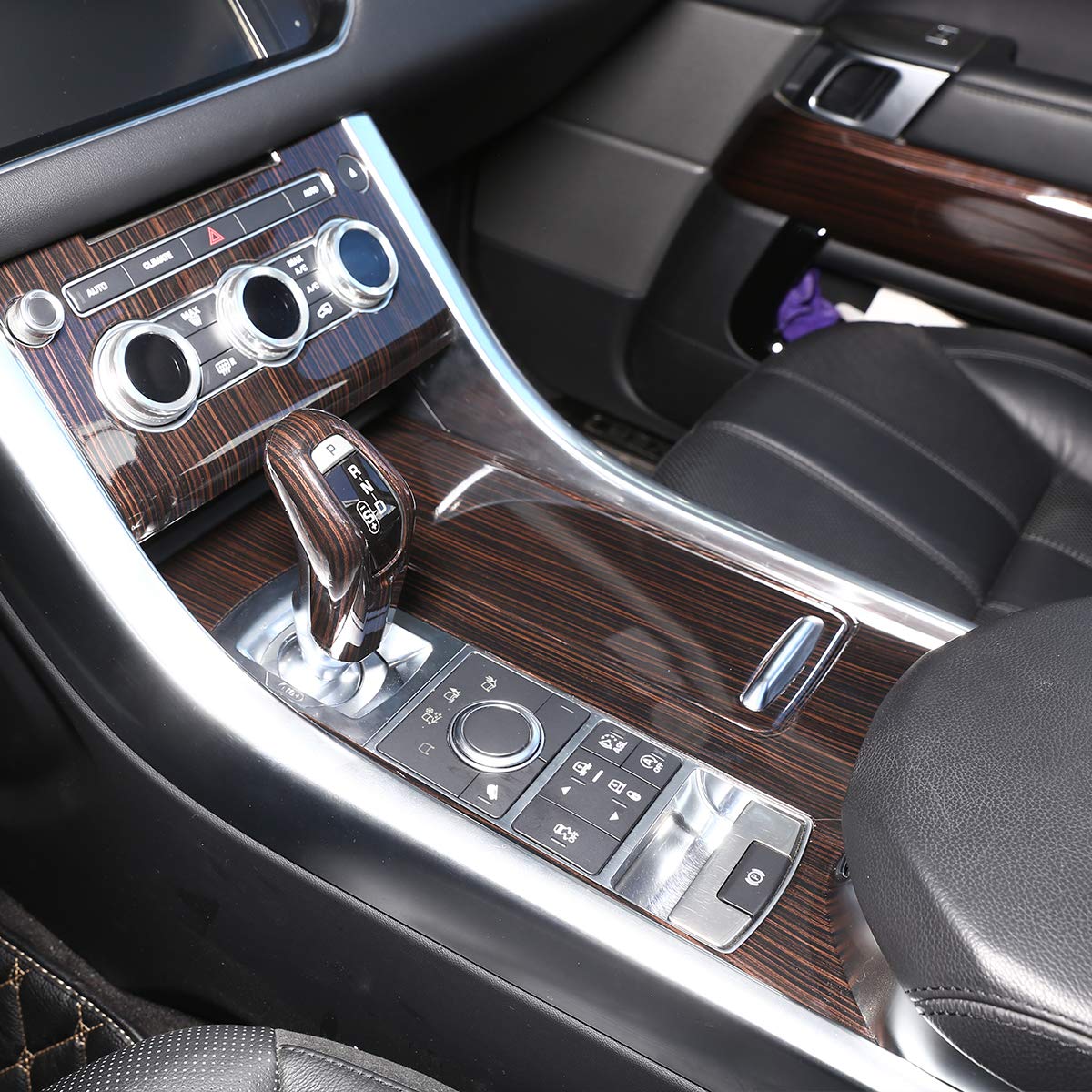 ABS Red Ash Wood Osłona konsoli środkowej 3 szt. do LR RangeRover Sport 2014-2018 Lewy ręczny kierowca Akcesoria samochodowe