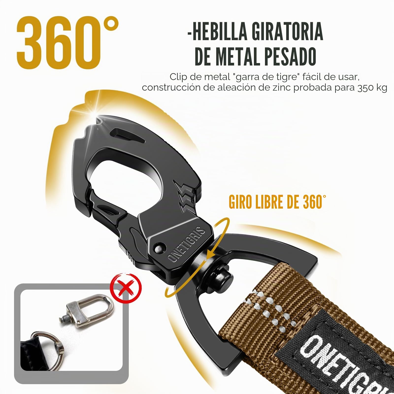 OneTigris Correa para Perros de 152 a 188 cm
