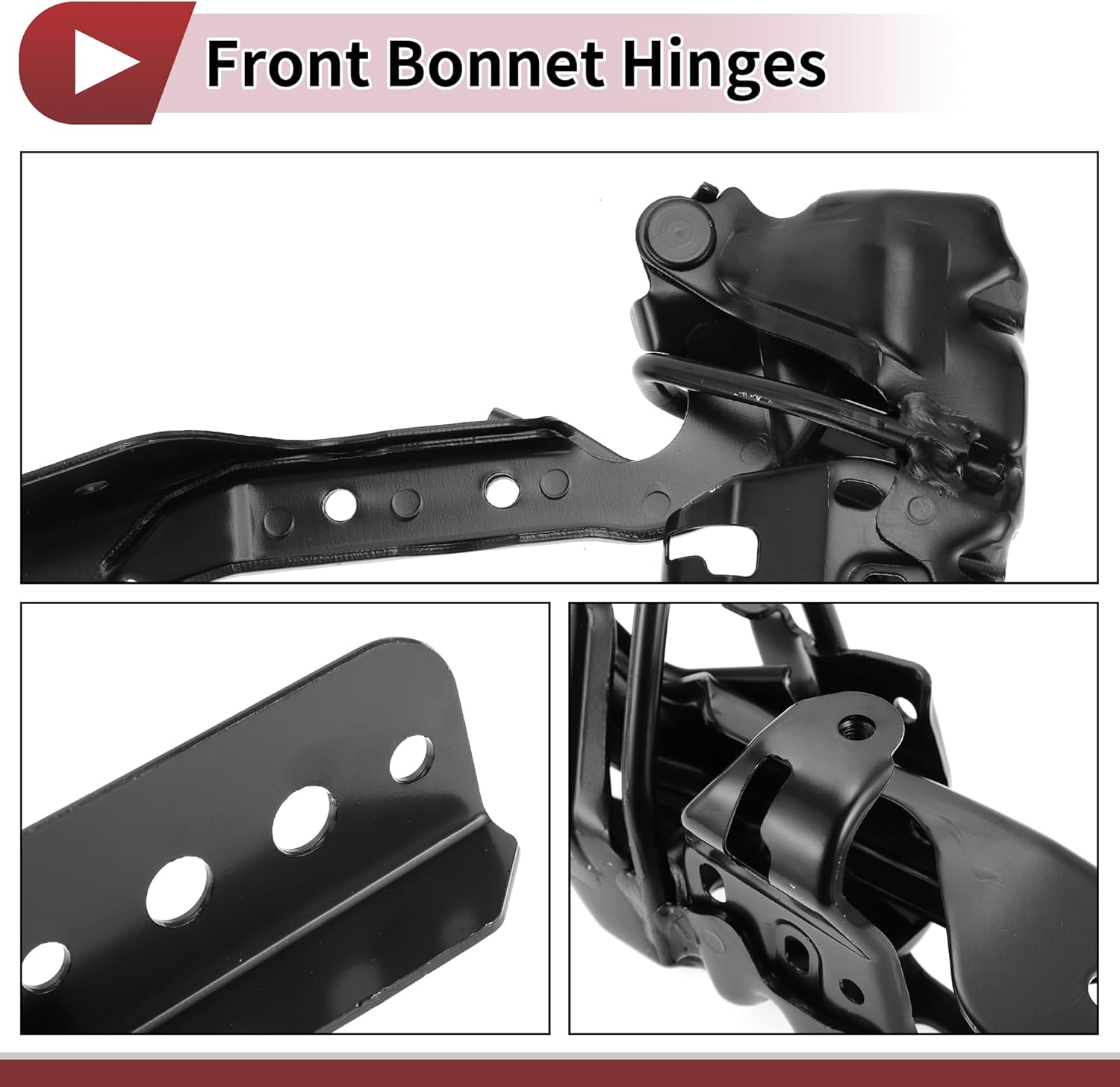 1 Pair Hood Hinges for Honda Civic 2022-2023 Front Driver and Passenger Side Front Bonnet Bracket No./ Black Iron