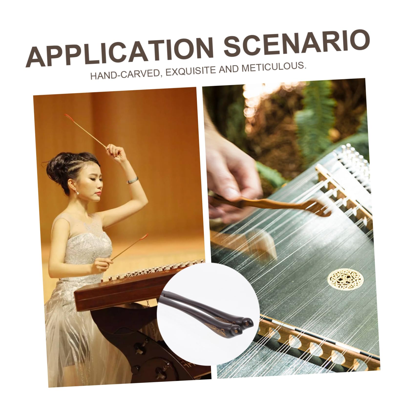 ifundom 1 Set Ebony Bird Dulcimer Hammers Dulcimer Accessories Musical Instrument Parts