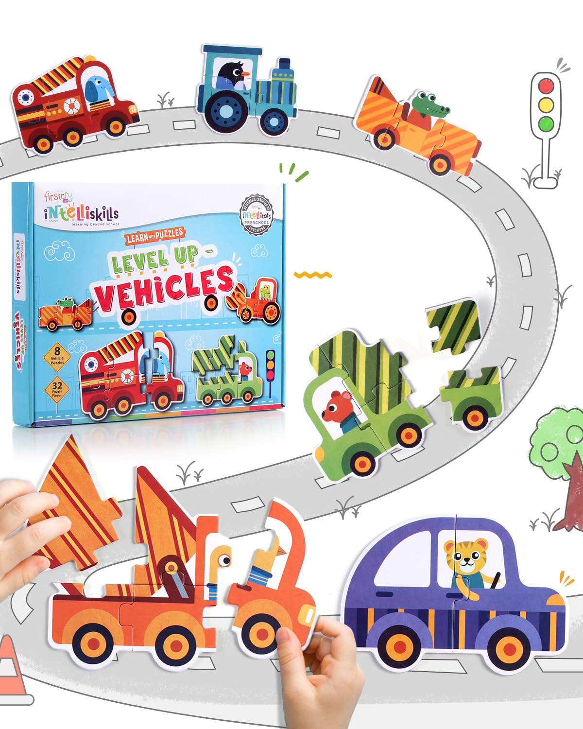 See full amazon price history chart for Intelliskills Premium 32 Pcs Level Up Vehicles Thick & Glossy Transport Puzzles|Educational Jigsaw Puzzle|Fun with Learning Toy Game|8 Piece Vehicle Puzzles| Game for Kids 4 Yrs & Up Intelliskills Premium 32 Pcs Level Up Vehicles Thick & Glossy Transport Puzzles|Educational Jigsaw Puzzle|Fun with Learning Toy Game|8 Piece Vehicle Puzzles| Game for Kids 4 Yrs & Up (B0CVSBJMNW) Amazon Price History, Amazon Price Tracker