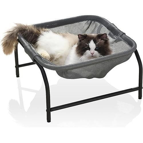 Cat Bed [Designed for Big Cats] Cat Hammock Dog Bed Pet Square Hammock Bed Free-Standing Kitty Sleeping Couch Pet Supplies Whole Wash Stable Detachable Easy Assembly Indoor Outdoor