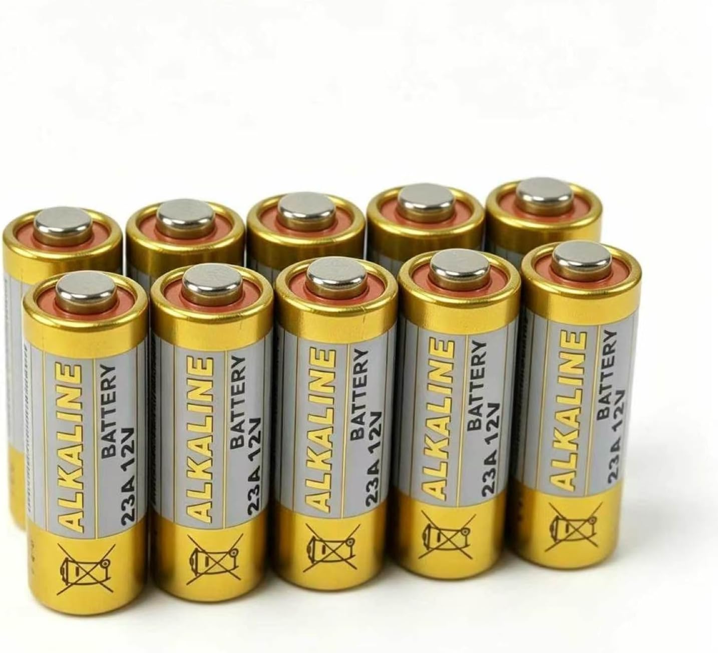 23A 12V Battery 10 Pack for Remote Control and Doorbells, Long Lasting 12 Volt Alkaline Batteries